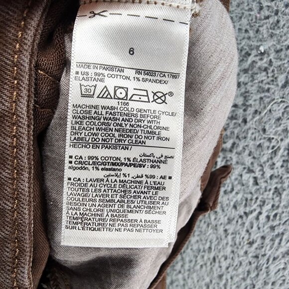 Old Navy Jeans Womens 6 Brown Stretch Denim Sky Hi Wide Leg *GUC* - Picture 11 of 13